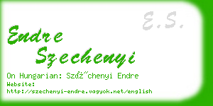 endre szechenyi business card